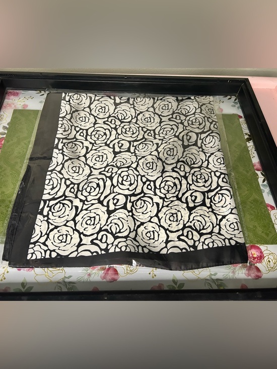 Accessories - Black & White Floral Scarf